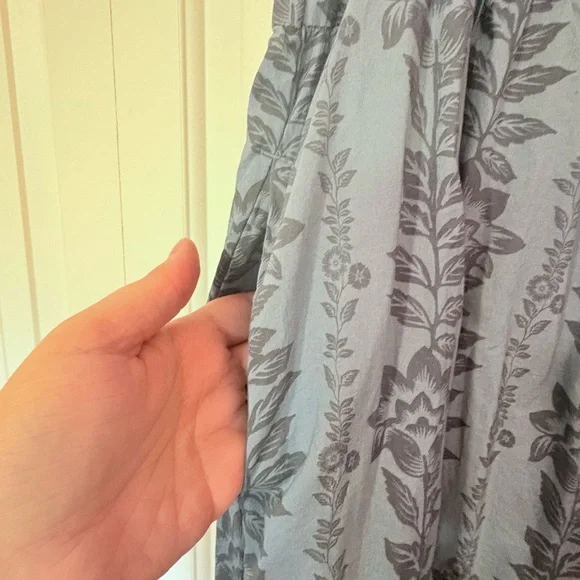 Time and Tru Blue Floral Ruffle Dress - Picture 5 of 6